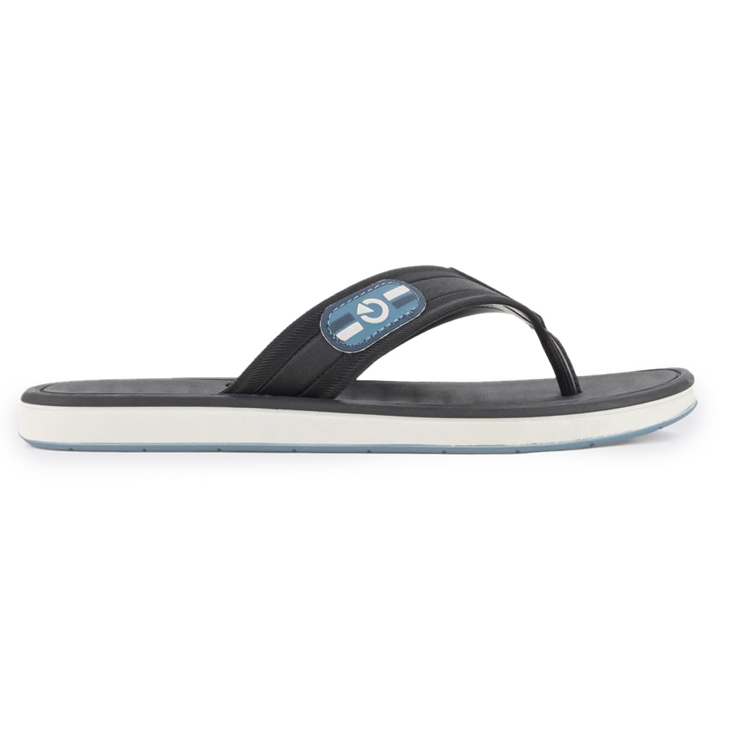 Grendene Chinelo CARTAGO PARIS II 12214-BC406 CinzaPretoAzul Plastico -1-